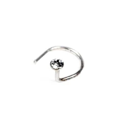 Claire's Bijoux De Piercing-Clou de nez 0,8 mm incurvé avec strass