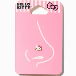 Claire's Bijoux De Piercing-Clou de nez 0,8 mm visage émaillé acier inoxydable couleur dorée Hello Kitty®