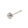 Claire's Clous D'oreilles|Bijoux De Piercing-Clou de nez étoile en zircon cubique d’imitation 0,6 mm couleur argentée