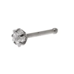 Claire's Bijoux Premium|Bijoux De Piercing-Clou de piercing de nez étoile 20 g couleur titanée et couleur argentée