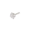 Claire's Bijoux De Piercing-Clou d'oreille arrière plat pour piercing tragus strass 1,2 mm couleur argentée