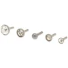 Claire's Bijoux De Piercing-Clous arrière plat pour piercing labret avec strass et différents tops 1,2 mm couleur argentée - Lot de 5