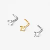 Claire's Bijoux Premium|Bijoux De Piercing-Clous de nez 0,8 mm strass et acier inoxydable en métaux mixtes - Lot de 3