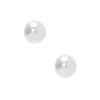 Claire's Clous D'oreilles|Bijoux Premium-Clous d’oreille en argent avec perle d'imitation en verre 4 mm