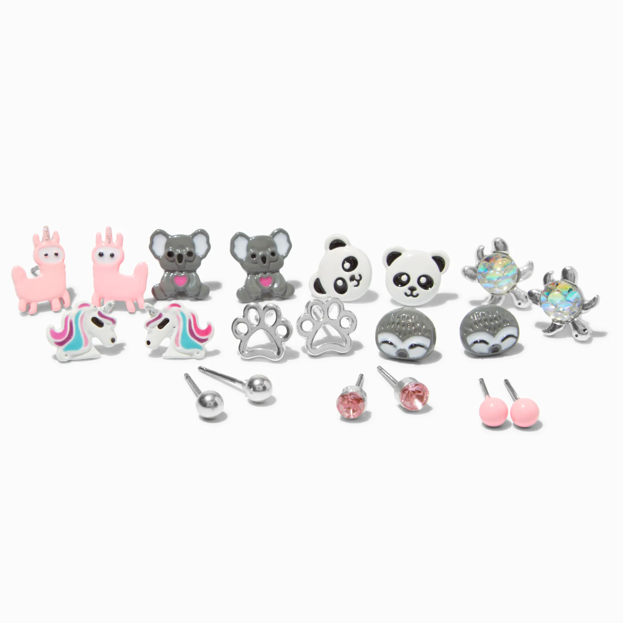 Claire's Clous D'oreilles-Clous d’oreilles animaux adorables - Lot de 10