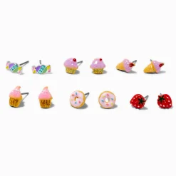 Claire's Clous D'oreilles-Clous d’oreilles bonbons pailletés - Lot de 6