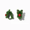 Claire's Clips Et Autocollants-Clous d’oreilles à clip grenouilles vertes duveteuses