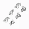 Claire's Clips Et Autocollants-Clous d’oreilles à clip ronds 3 mm, 4 mm, 5 mm en zircon cubique couleur argentée - Lot de 3