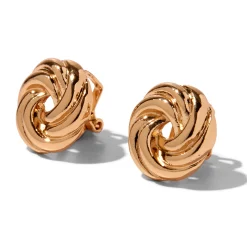 Claire's Clips Et Autocollants-Clous d’oreilles à clip tourbillons couleur dorée