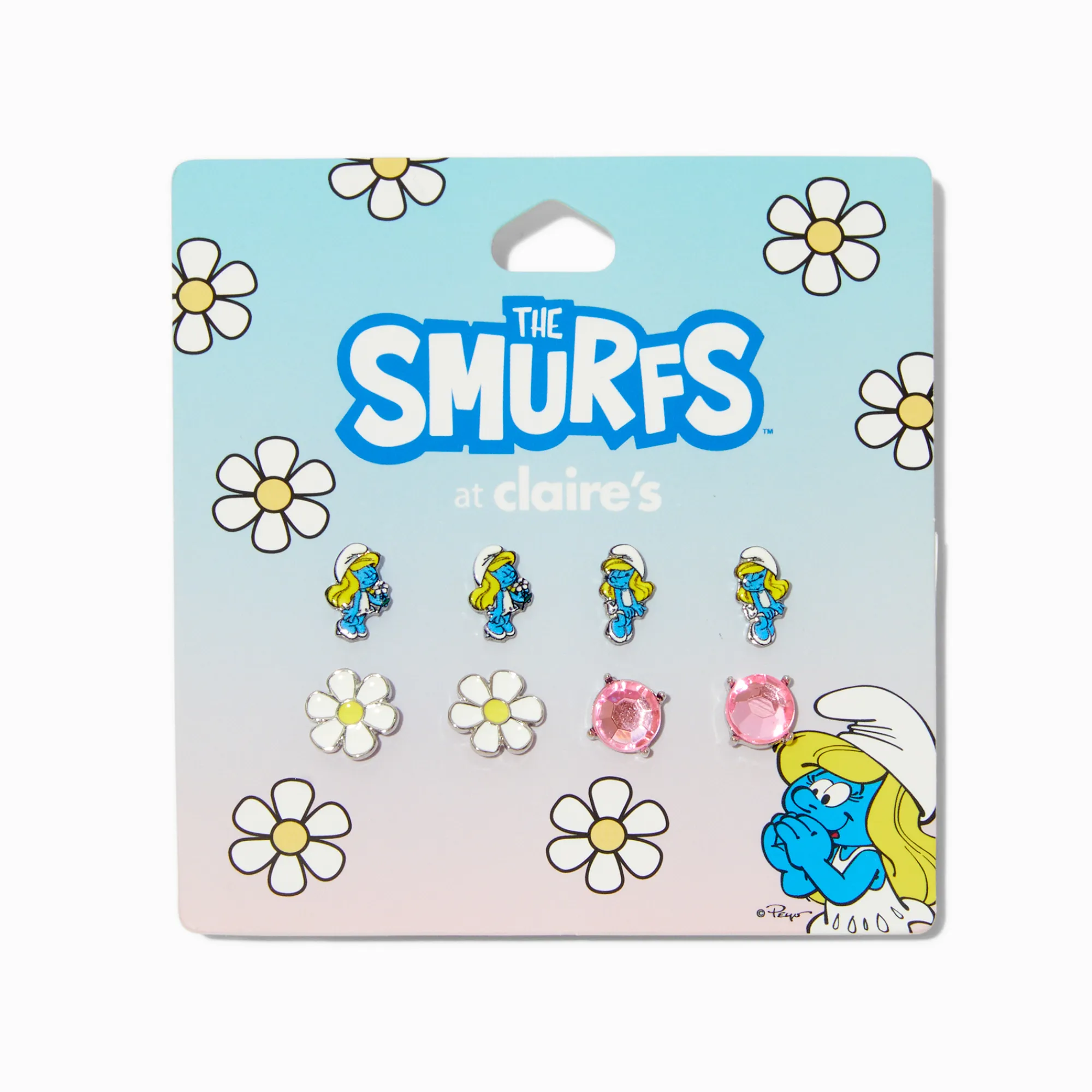 Claire's Clous D'oreilles-Clous d’oreilles en exclusivité chez Claire's Les Schtroumpfs™ - Lot de 4