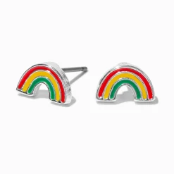 Claire's Clous D'oreilles-Clous d’oreilles mini arc-en-ciel