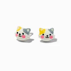 Claire's Clous D'oreilles-Clous d’oreilles orange et gris