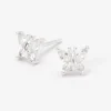 Claire's Clous D'oreilles|Bijoux Premium-Clous d’oreilles papillon en argent et zircon cubique
