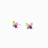 Claire's Clous D'oreilles-Clous d’oreilles papillons bombés arc-en-ciel
