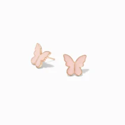 Claire's Clous D'oreilles-Clous d’oreilles papillons roses