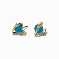 Claire's Clous D'oreilles-Clous d’oreilles planète phosphorescents bleus