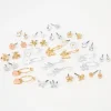 Claire's Anneaux|Clous D'oreilles-Clous d’oreilles printaniers couleur dorée et couleur argentée - Lot de 20