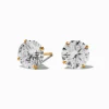 Claire's Clous D'oreilles|Bijoux Premium-Clous d’oreilles ronds zircon cubique en titane couleur dorée C LUXE by Claire’s