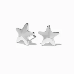 Claire's Clous D'oreilles-Clous d’oreilles étoile couleur argentée
