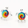 Claire's Clous D'oreilles-Clous d’oreilles tortue tie-dye arc-en-ciel