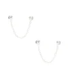 Claire's Pendantes|Bijoux Premium-Clous d'oreille en argent avec chaîne