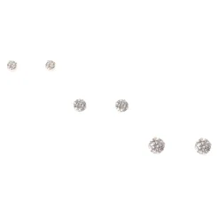 Claire's Clous D'oreilles|Bijoux Premium-Clous d'oreille en zircon cubique effet dégradé en argent