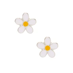 Claire's Clous D'oreilles-Clous d'oreille marguerite - Blanc