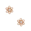 Claire's Clous D'oreilles|Bijoux Premium-Clous d'oreille marguerites et strass en titane doré rose - Collection C Luxe