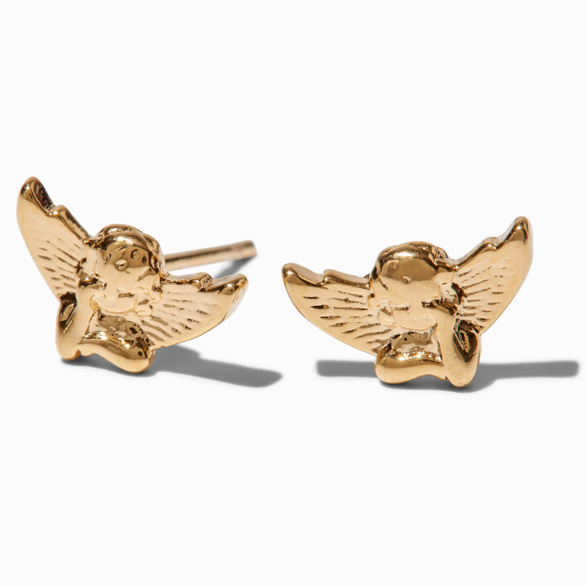 Claire's Clous D'oreilles-Clous d'oreilles ange couleur dorée