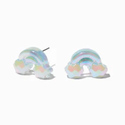 Claire's Clous D'oreilles-Clous d'oreilles arc-en-ciel holographiques