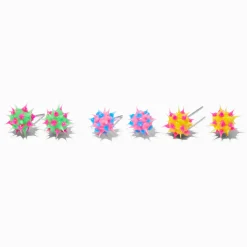 Claire's Clous D'oreilles-Clous d'oreilles arc-en-ciel pointes style rave - Lot de 3
