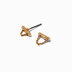 Claire's Clous D'oreilles-Clous d'oreilles chaîne barrette couleur argentée
