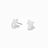 Claire's Clous D'oreilles-Clous d'oreilles chat blanc