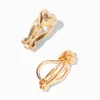 Claire's Clips Et Autocollants-Clous d'oreilles à clip cœur couleur dorée