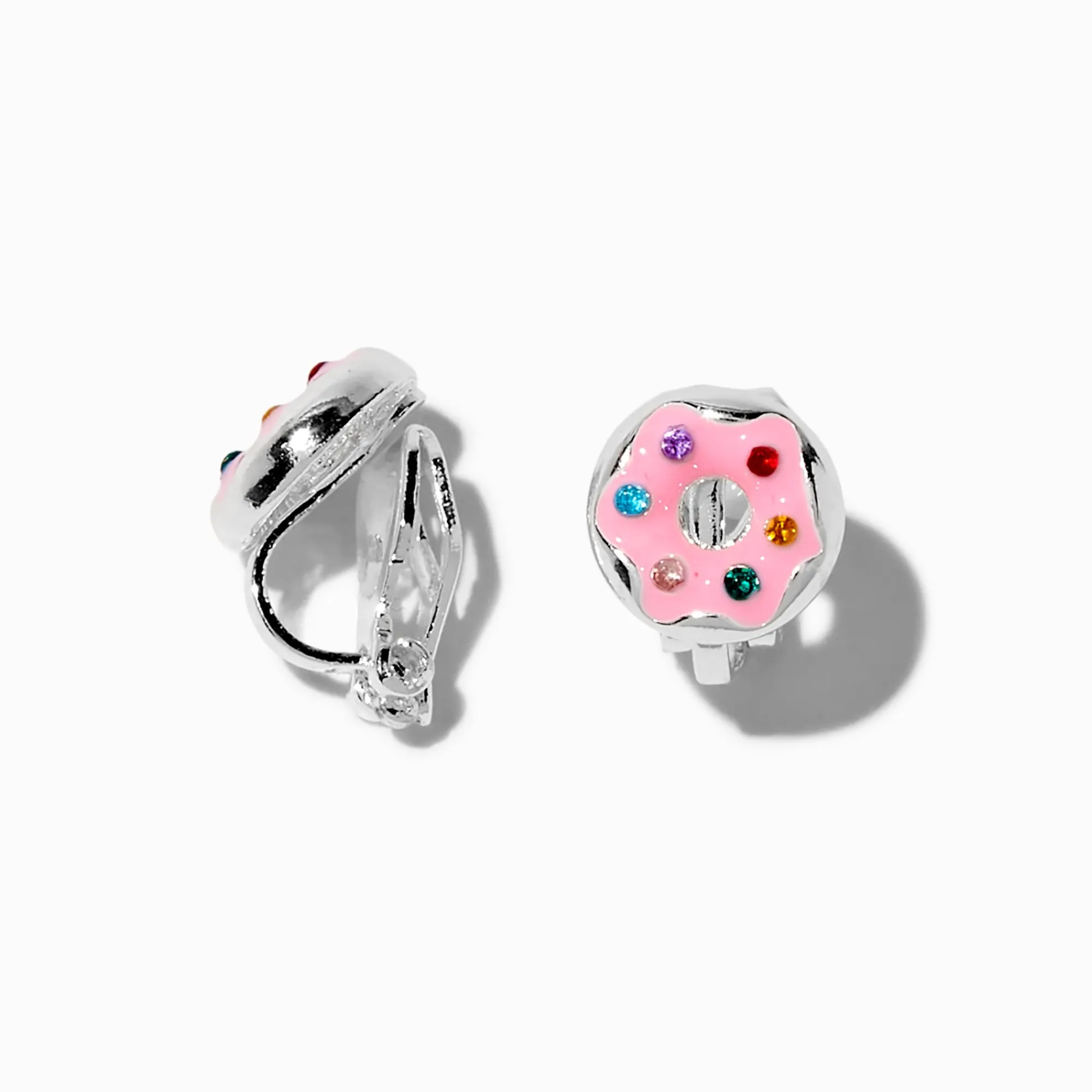 Claire's Clips Et Autocollants-Clous d'oreilles à clip donut strass