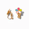 Claire's Clips Et Autocollants-Clous d'oreilles à clip marguerite arc-en-ciel
