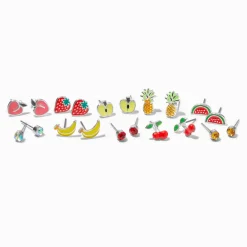 Claire's Clous D'oreilles-Clous d'oreilles cocktail de fruits - Lot de 9