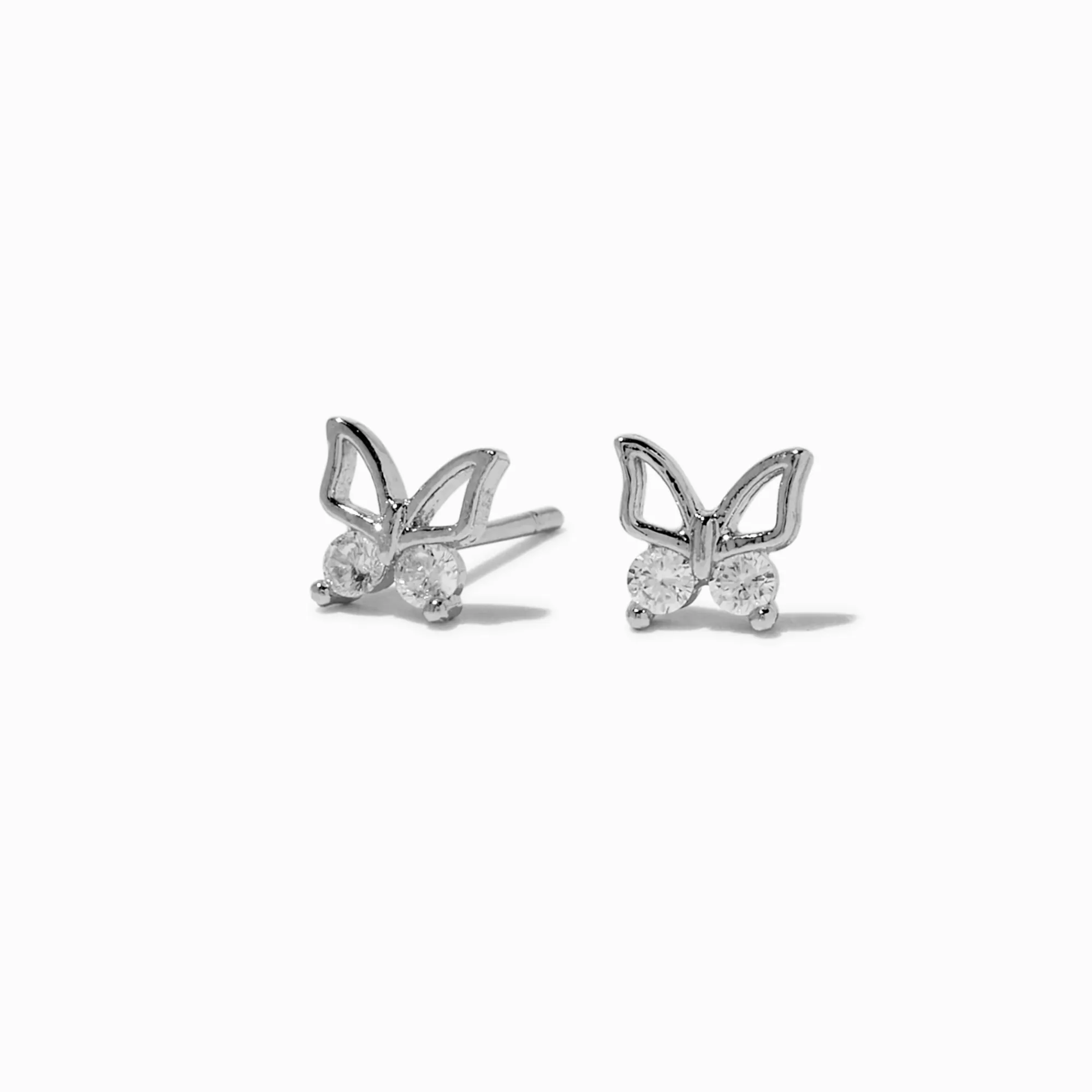 Claire's Clous D'oreilles-Clous d'oreilles contour papillon en zircon cubique
