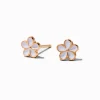 Claire's Clous D'oreilles-Clous d'oreilles couleur dorée marguerites blanches