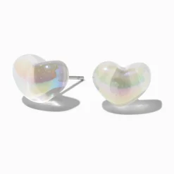 Claire's Clous D'oreilles-Clous d'oreilles cœur perle d'imitation