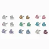 Claire's Clous D'oreilles-Clous d'oreilles cœur strass pastel - Lot de 9