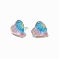 Claire's Clous D'oreilles-Clous d'oreilles cœur tie-dye