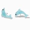 Claire's Clous D'oreilles-Clous d'oreilles dauphins bleus pailletés