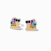 Claire's Clous D'oreilles|Bijoux Premium-Clous d'oreilles escargot arc-en-ciel couleur argentée