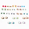 Claire's Anneaux|Clous D'oreilles-Clous d'oreilles et créoles fluo en métaux mixtes - Lot de 20