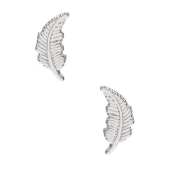 Claire's Clous D'oreilles|Bijoux Premium-Clous d'oreilles feuille en argent