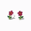 Claire's Clous D'oreilles|Bijoux Premium-Clous d'oreilles fleur rose en acier inoxydable C LUXE by Claire's