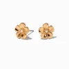 Claire's Clous D'oreilles-Clous d'oreilles à fleurs couleur dorée