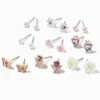 Claire's Clous D'oreilles-Clous d'oreilles floraux avec perles d’imitation - Lot de 9