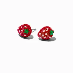 Claire's Clous D'oreilles-Clous d'oreilles fraise à paillettes